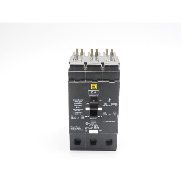 SQUARE D EDB36015 347V 15A (AS PICTURED) UNMP