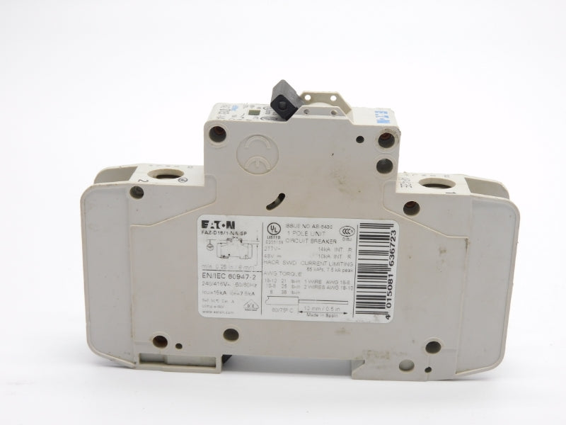 EATON FAZ-D15/1-NA-SP 277V 15A UNMP