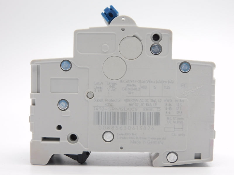 ALLEN BRADLEY 1492-SPM2D005 SER. D 277V 0.5A NSNP