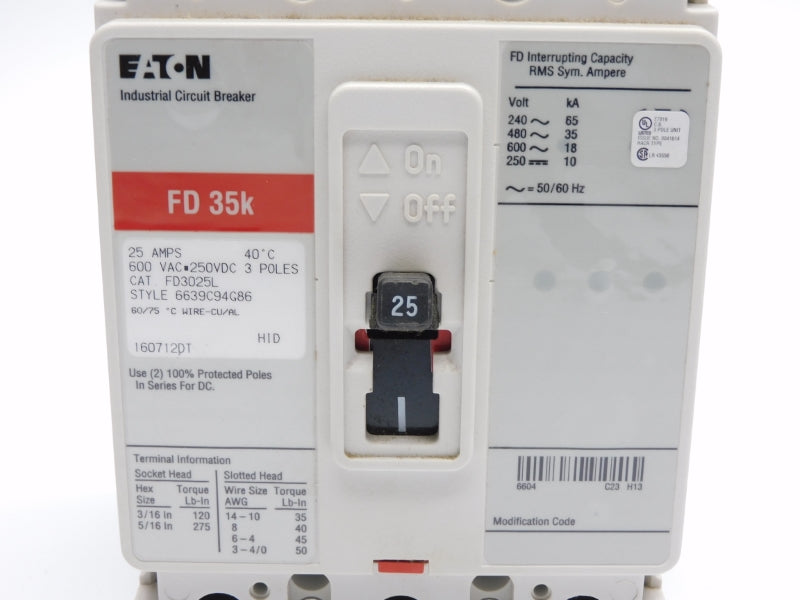 EATON FD3025L 600VAC 25A (RED) NSNP
