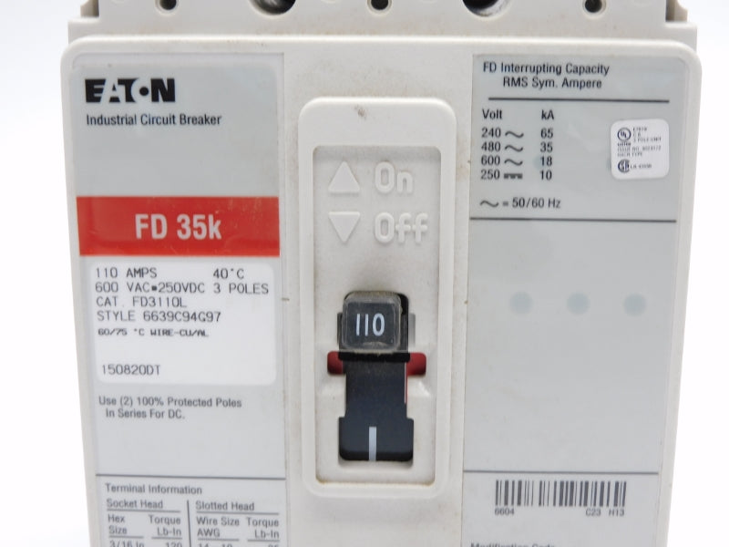 EATON FD3110L 600VAC 110A (RED)  NSNP