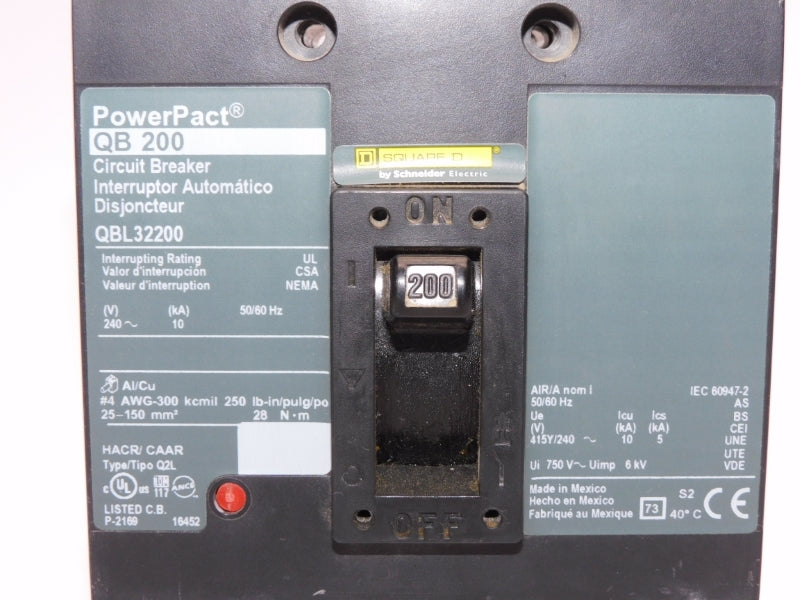 SQUARE D QBL32200 240V 200A NSNP