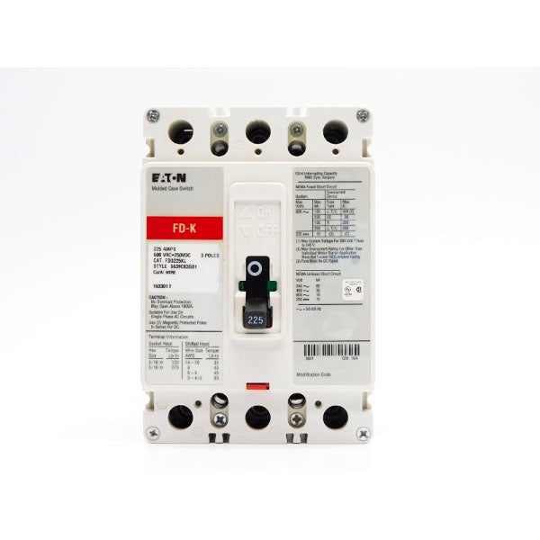 EATON FD3225KL 600VAC 225A (RED) NSNP