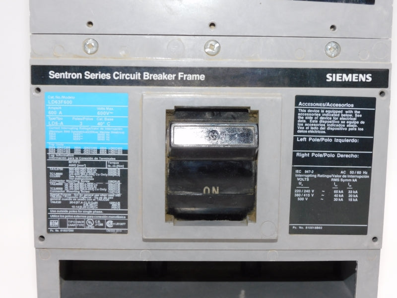 SIEMENS LD63F600 600V 600A (FRAME ONLY) NSNP