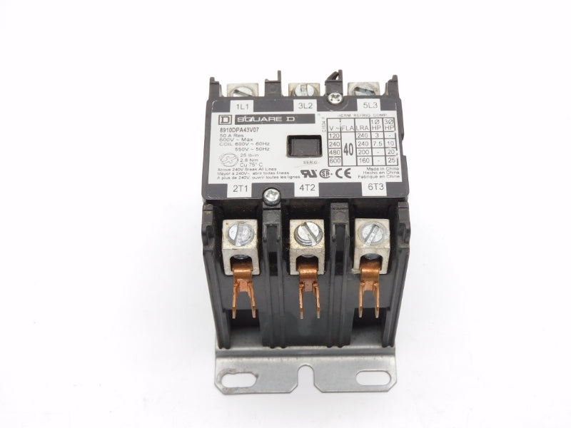 SQUARE D 8910DPA43V07 SER. C 600/550V 40A UNMP