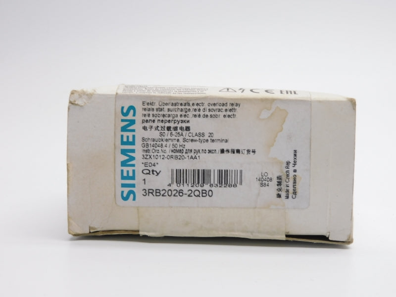 SIEMENS 3RB2026-2QB0 690V 6-25A NSMP