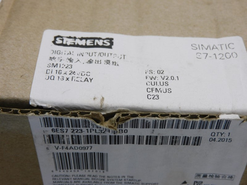SIEMENS 6ES7223-1PL32-0XB0 F/W V2.0.1 24VDC 2A NSMP