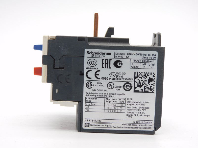 SCHNEIDER ELECTRIC LRD05 690V 0.63-1A NSMP