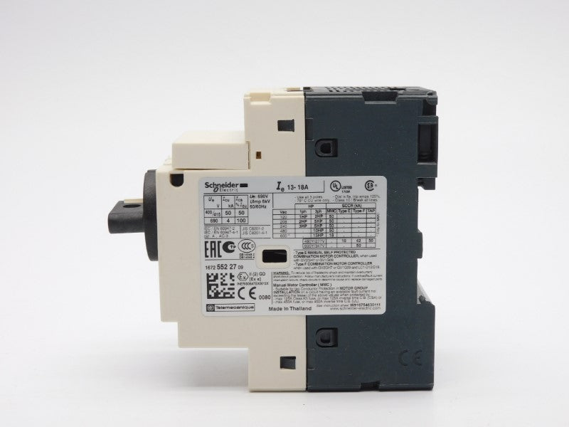 SCHNEIDER ELECTRIC GV2P20 690V 13-18A (AS PICTURED) NSMP