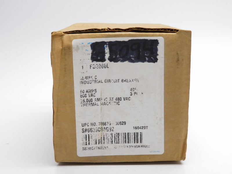 EATON FD3060L SER. C 600VAC 60A (RED) NSMP