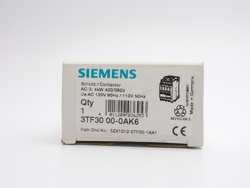 SIEMENS 3TF3000-0AK6 110/120V 20A NSMP