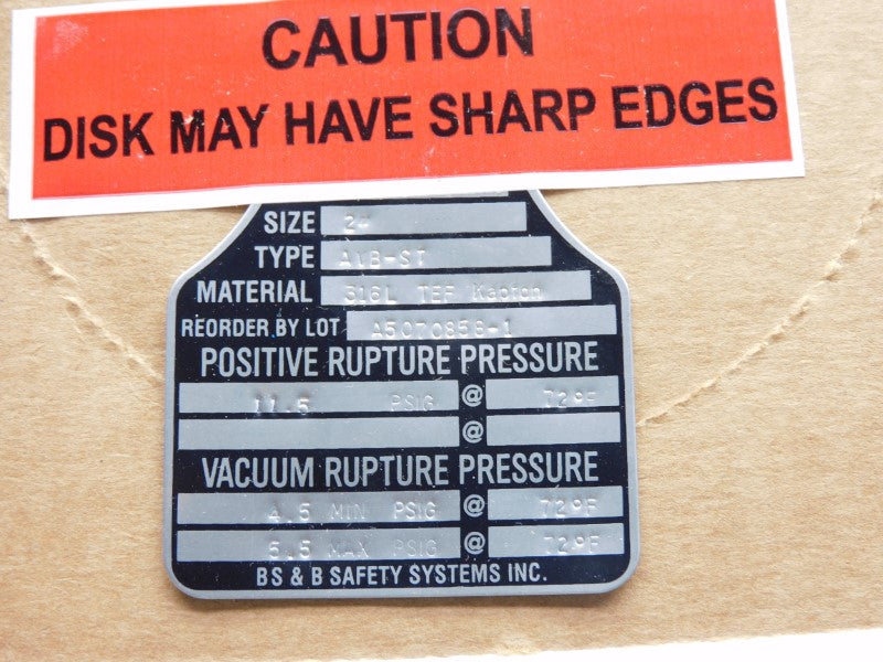 BS&B AVB-ST 11.5PSI 2" NSNP