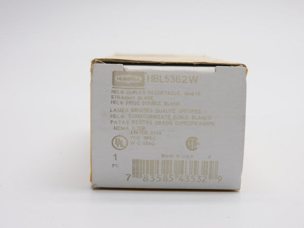 HUBBELL HBL5362W 125V NSMP