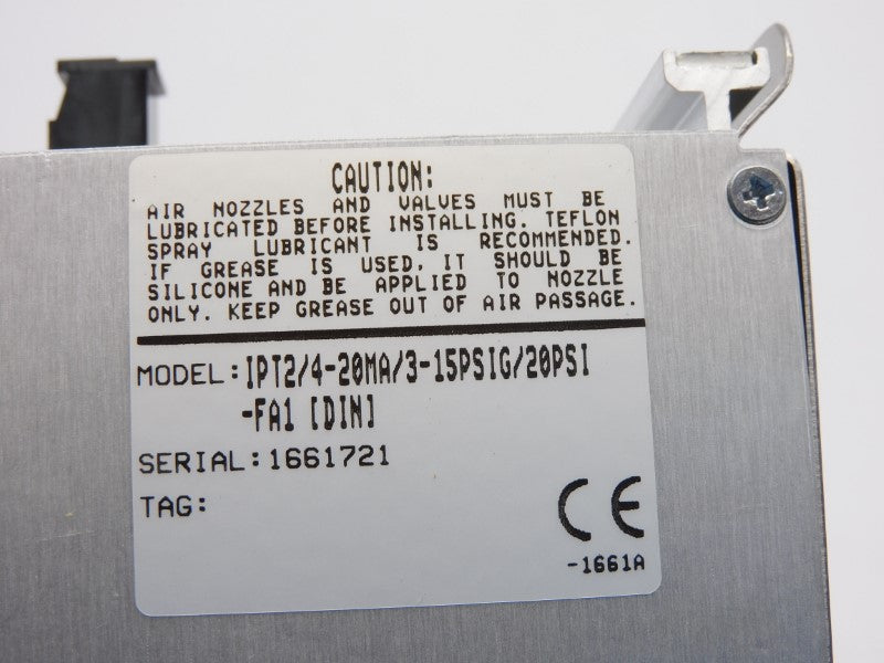 MOORE INDUSTRIES IPT2/4-20MA/3-15PSI/20PSI-FA1[DIN] NSNP