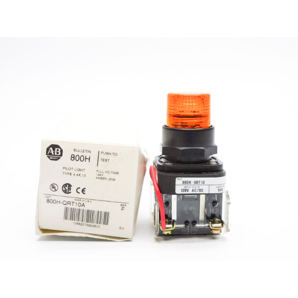 ALLEN BRADLEY 800H-QRT10A SER. F 120V (WH) NSMP