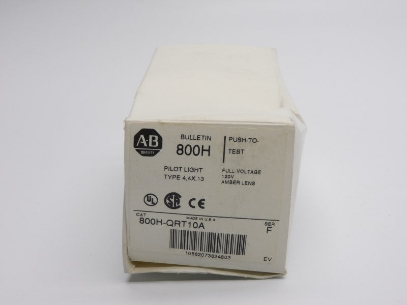ALLEN BRADLEY 800H-QRT10A SER. F 120V (WH) NSMP