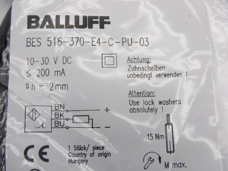 BALLUFF BES516-370-E4-C-PU-03 10-30VDC NSMP