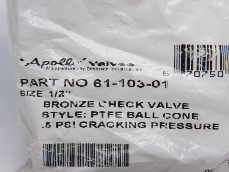 APOLLO 61-103-01 .5PSI 1/2" NSMP