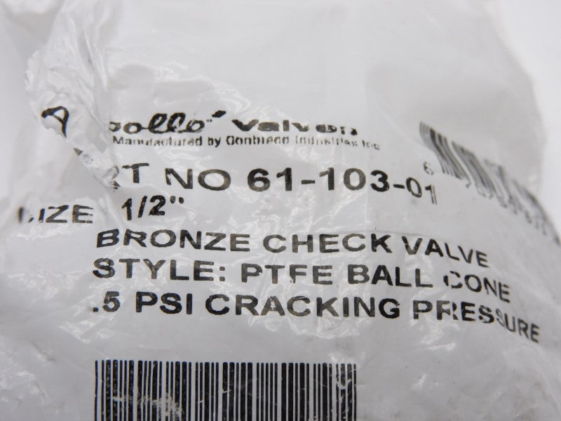 APOLLO 61-103-01 .5PSI 1/2" NSNP
