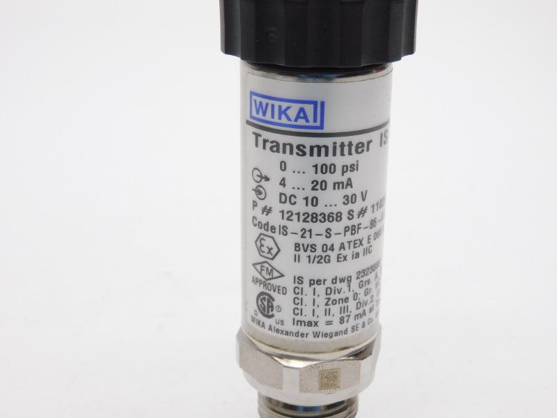 WIKA 12128368 IS-21-S 10-30VDC 0-100PSI NSMP
