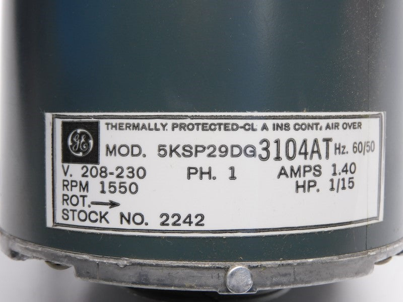 GENERAL ELECTRIC 5KSP29DG3104AT 208-230V 1.40A NSNP