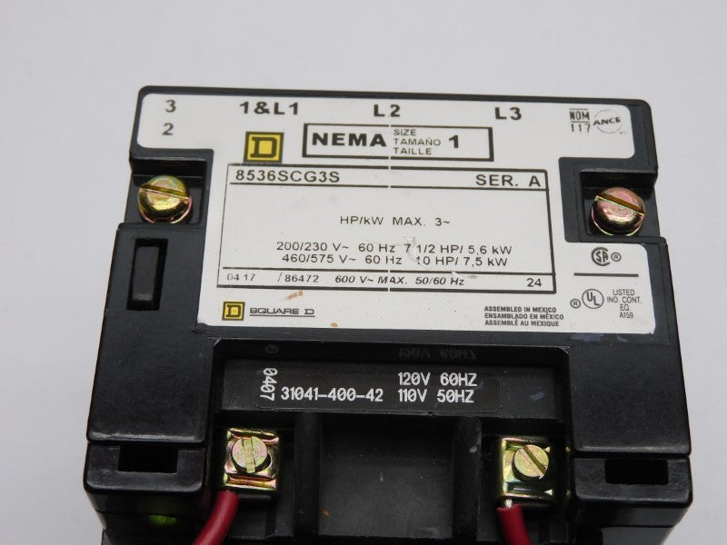 SQUARE D 8536SCG3S SER. A 110/120V NSNP