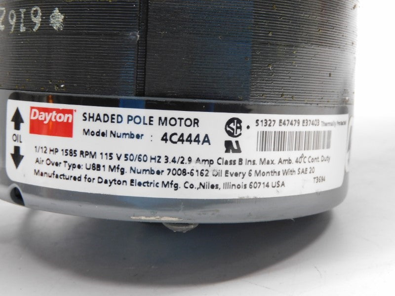 DAYTON 4C444A 115V 3.4/2.9A UNMP