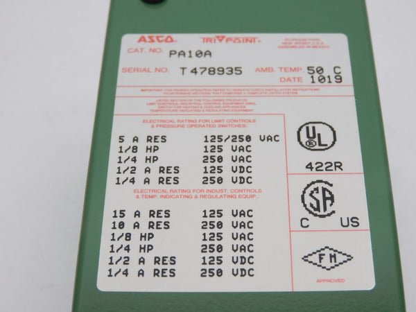 ASCO PA10A 125/250VAC/DC 5A NSMP