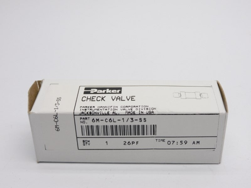 PARKER 6M-C6L-1/3-SS NSMP