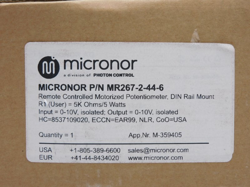 MICRONOR MR267-2-44-6 0-10V NSFS