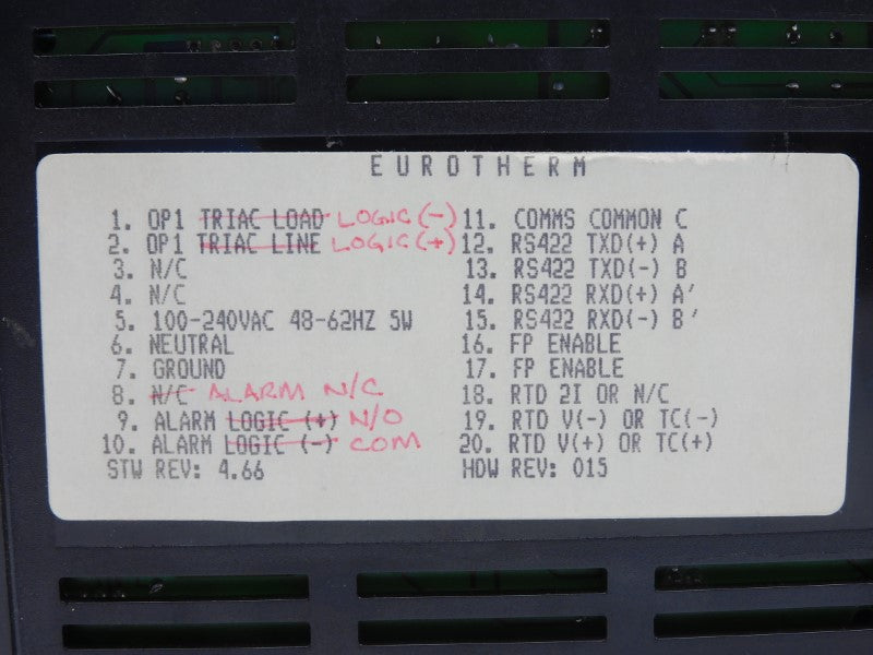 EUROTHERM 808/L1/0/R1/C4/0/QLS/(AJHC105)/ UNMP
