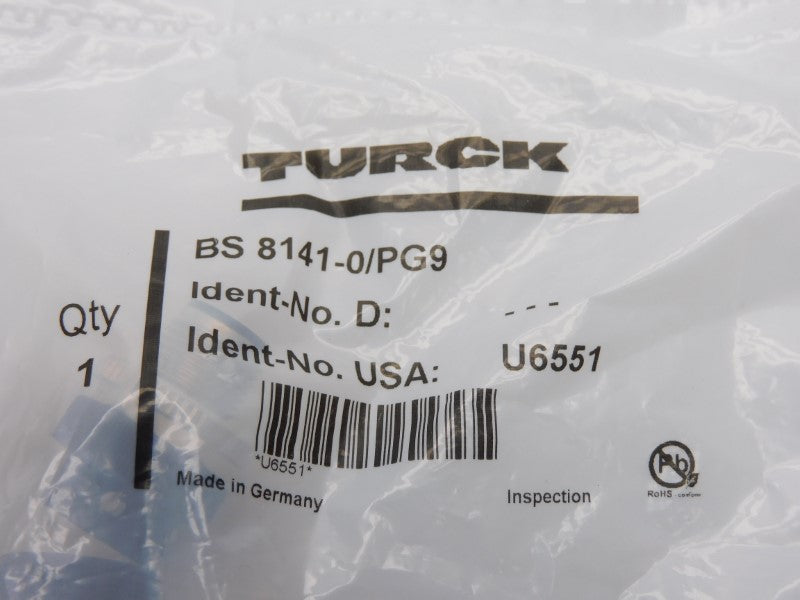 TURCK BS8141-0/PG9 U6551 NSMP