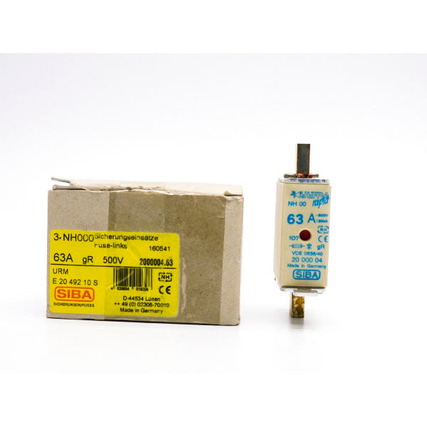 SIBA 200004.63 NH000 500V 63A (PKG OF 3) NSMP