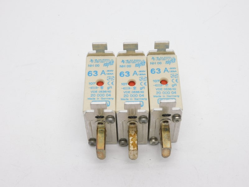 SIBA 200004.63 NH000 500V 63A (PKG OF 3) NSMP