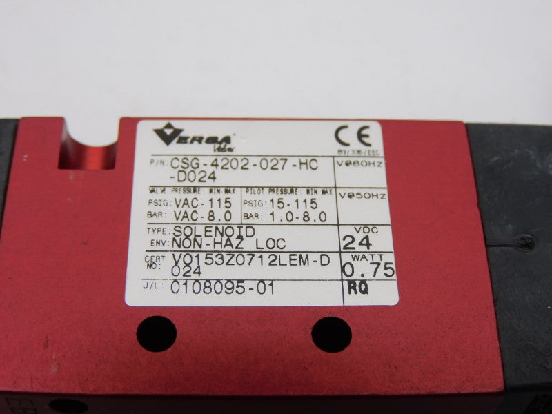 VERSA CSG-4204-027-HC-D024 24VDC 15-115PSI NSMP