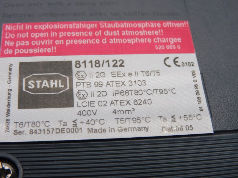STAHL 8118/122 400V NSNP