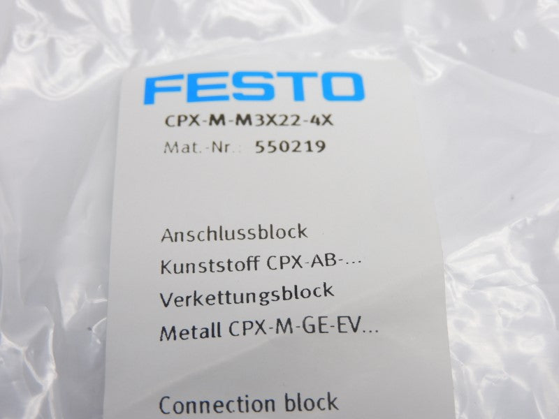 FESTO CPX-M-M3X22-4X 550219 NSMP