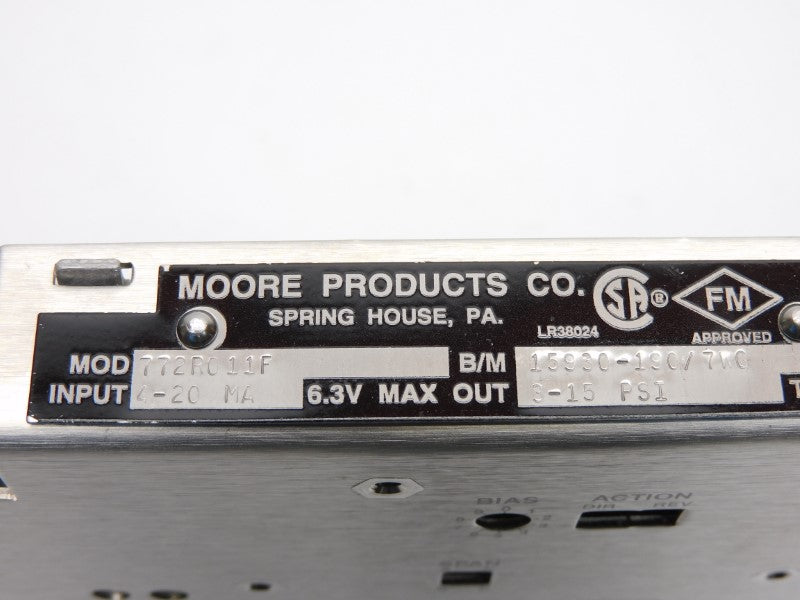 MOORE PRODUCTS 15930-190/7WG 772R011F 6.3V 3-15PSI NSNP