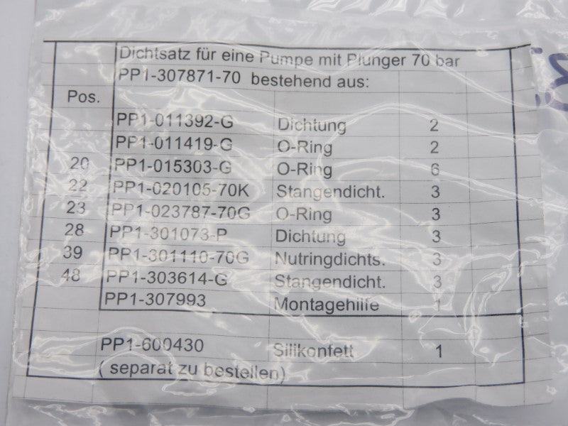 SPARE PART KIT PP1-307871-70 NSNP
