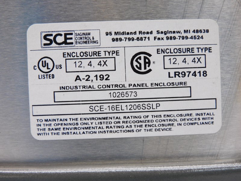 SCE SCE-16EL1206SSLP NSMP