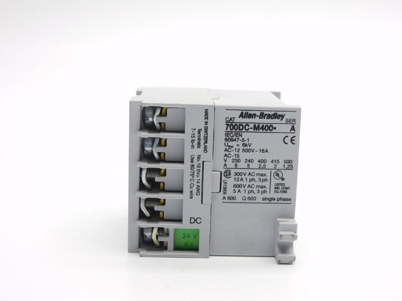 ALLEN BRADLEY 700DC-M400D24 SER. A 24VDC 16A NSNP