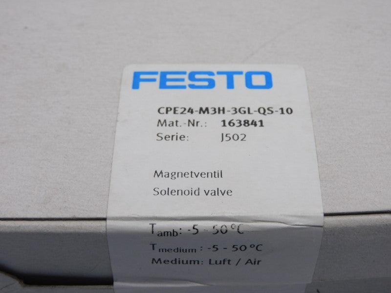 FESTO CPE24-M3H-3GL-QS-10 163841 NSFS