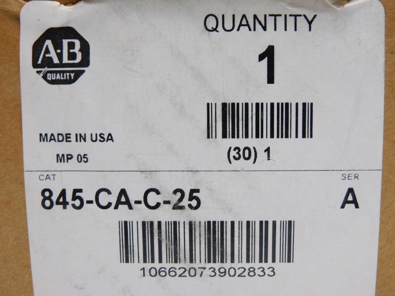 ALLEN BRADLEY 845-CA-C-25 SER. A (BR/WH) NSMP