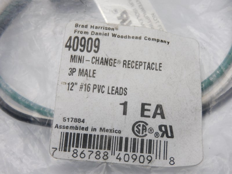 DANIEL WOODHEAD 40909 600V 13A 12" NSMP