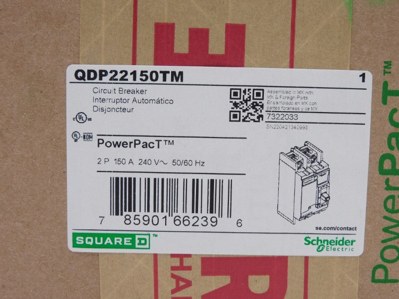 SQUARE D QDP22150TM 240V 150A (GREEN) NSFS