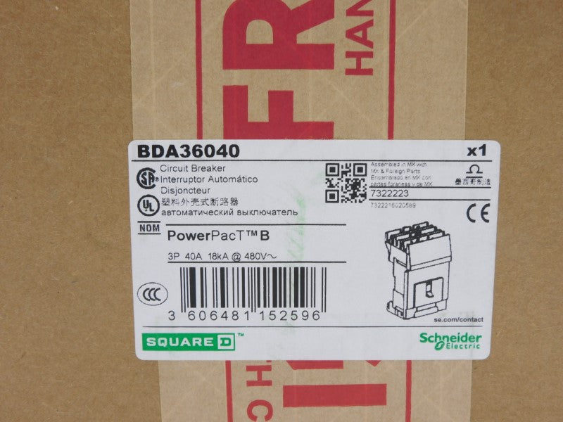 SQUARE D BDA36040 480V 40A (GREEN) NSFS