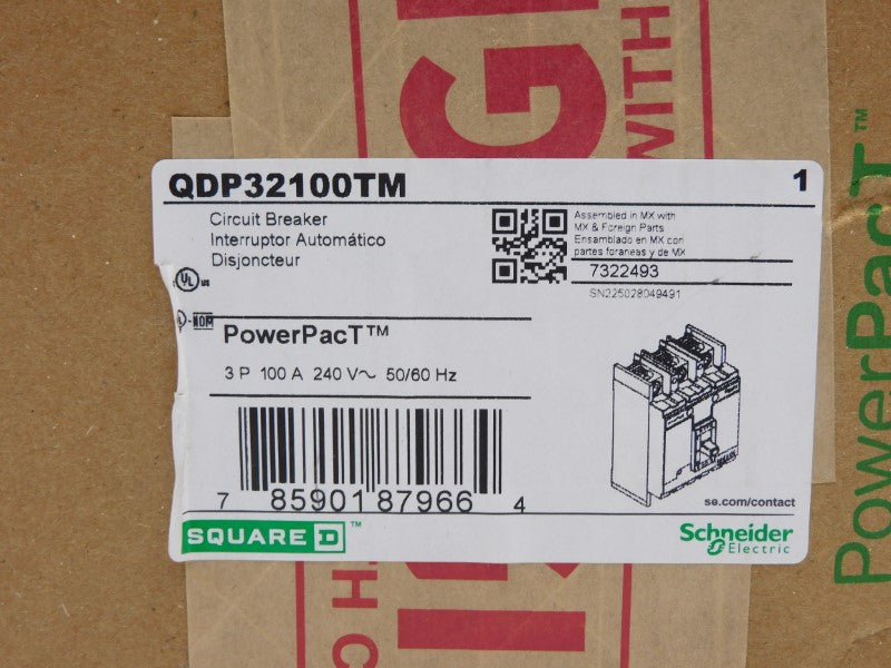 SQUARE D QDP32100TM 240V 100A (GREEN) NSFS