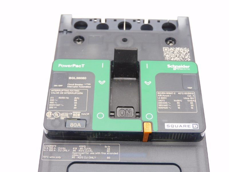 SQUARE D BGL36080 480V 80A (GREEN) NSMP