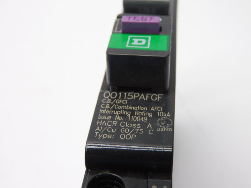 SQUARE D QO115PAFGF 120V 15A (GREEN) NSMP