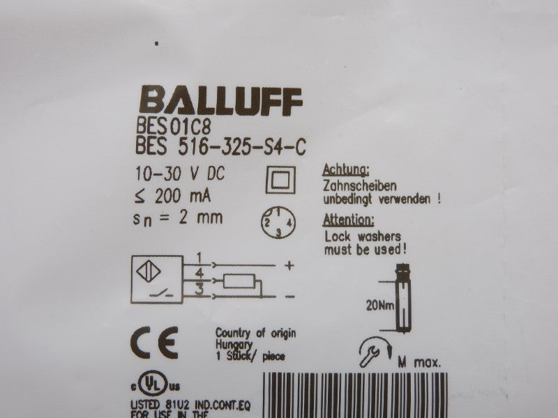 BALLUFF BES516-325-S4-C BES01C8 10-30VDC NSMP